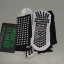 LUX Anti Slip Soccer Knee Socks,Non Slip Football/Basketball/Hockey Sports Grip Socks (Black)