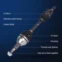 Autoround 662313 CV Axle Shaft Assembly Compatible with Ford Fusion 2013-2020 & Lincoln MKZ 2013-2016, Front Left Driver Side