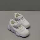 Santiro Boys Shoes Girls Kids Sneakers Tennis Running Shoes (4 Big Kid, White)