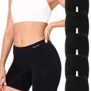 BAMBOO COOL Womens Boyshort Panties Seamless Underwear Stretchy Boxer Briefs For Ladies 5 Pack, M