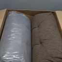 RACE LEAF Patio Chair Cushions 17x17 4 Pack, Thickened Heavy Duty Outdoor Cushions Stain & Water Resistant Non-Slip Ties Tufted (Brown)