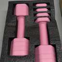 Adjustable Dumbbell Set of 2, 4 in 1 Free Weights Dumbbells Set, Hand Weights for Women at Home, 5 lb Dumbbells Set with Non-slip Comfort Handle for Home Gym Exercise Workout Training (Pink)