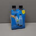 sodastream 1L Twin Pack Dishwasher Safe Slim Bottle (Black)