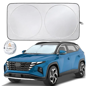 EcoNour Car Front Windshield Sun Shade for Car | SUV Accessories for Maximum Sun and Heat Protection | UV-Blocking Windshield Dash Cover & Sun Visor for Cooler Interior | Large (64 x 34 Inches)