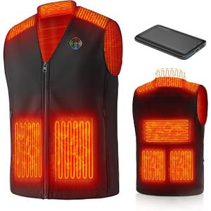 Hotrego Heated Vest For Men With Battery Pack Included, Smart Controller With Light Out Design, Electric Mens Heated Jacket, Size: S