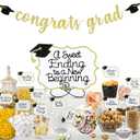2 x Gold 2026 Graduation Candy Bar Signs Graduation Table Candy Buffet Labels for 2026 Graduation Dessert Food Label Table Party Decorations Gold
