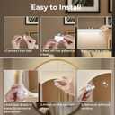 Benature Rechargeable LED Vanity Mirror Light - Dimmable 6500K Makeup Light with Timer, 360 Adjustable Angle, Wireless Cordless Suction Stick-On Installation for Bathroom, Portable Vanity Lighting