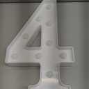 12.6 Inch LED Marquee Light Up Numbers, Birthday Number Lights as Gifts for Girls Women Men, Lighted Marquee Numbers for Anniversary Party Night Light Table Decorations, Number 4