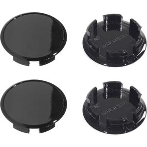 4Pcs 56.5mm(2.22inch) Push Through Center Caps Replacement Plug for EZ Lube Open End Plus Plug Center Caps, (Gloss Black OD 56.5mm, ID 47.4mm)