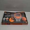 AND1 Over The Door Mini Hoop: - 18x12 Easy to Install Portable Basketball Hoop with Steel Rim, Includes 5 Mini Basketball, Indoor Game Set for Children and Adults (GREY / ORANGE)