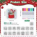 Patelai 42 Pcs Color Your Own Pot Holders Craft Project Including 30 White Pot Holders and 12 Fabric Markers for Kitchen Heat Resistant Cooking and Baking DIY & Painting Activities