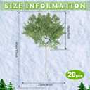 Jutom 20 Pcs 17 Inch Christmas Fake Juniper Cedar Pine Branches, Faux Cedar Branches Artificial Christmas Sprigs Picks for Home Decoration Garland Wreath DIY Craft Garden Holiday