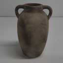 Rustic Ceramic Farmhouse Vase, 9.8 Inch Terra Cotta Vase for Home Decor, Large Pottery Decorative Flower Vase for Living Room, Table Centerpiece, Shelf, Mantel Decoration (Rusty Brown)