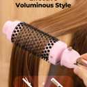 Farery Thermal Brush Set 3 in 1, Ceramic Curling Wand & Hot Brush with 9 Temperatures. 3 Interchangeable Travel Curling Irons for Short, Medium & Long Hair (1.25'', 1.5'' & 1.75'' Barrels)