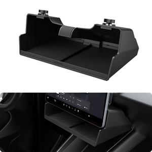 BASENOR 2026 Tesla Model Y Model 3 Under Screen Storage Box [100% Secure] Center Console Organizer Tray for Model Y Juniper 2025 2026 Model 3 Highland 2024 2025 2026 (Standard, Premium & Performance)