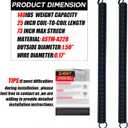 Pair of 140 lbs Heavy Duty Garage Door Extension Springs Stretch Spring,High Precision Electrophoresis Black Coated for Corrosion Resistance,MIN 18000 Cycles for 7ft Garage Door Springs Replacement