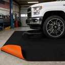 Golener Oil Spill Mat - Garage Floor Mat, Absorbent Oil Pad, Premium Maintenance Mat, Waterproof, Contain Liquid, Protect Floor from Spill & Stain, Reusable, Washable, Durable, 59x72, Black/Orange