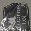 No Soliciting Sign for House Funny Metal No Soliciting Yard Sign, No Solicitation Sign for Home and Business (Black, Dog)
