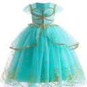 Girls Princess Jasmine Costumes Aladdin Arabian Fancy Dress up Halloween Cosplay Christmas Birthday Party Outfits 120