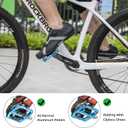 ROCKBROS MTB Mountain Bike Pedals Compatible with SPD Mountain Bike Dual Function Sealed Clipless Aluminum Bicycle Flat Platform 9/16" Pedals with Cleats for Road, MTB, Mountain Bikes