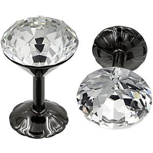 Sumnacon Classic Crystal Curtain Tiebacks Tassel Curtain Holdbacks, 2 Pcs Wall Mounted 2 1/3" Dia Home Office Decorative Drapes Tie Back Holders Multi Use Wall Hook Coat Hanger(60mm Black)