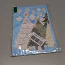 Whaline 9 Sheets Christmas Window Clings Window Decals White Green Gold Xmas Tree Snowflake Reusable Anti-Collision Windows Decor for Winter Home Glass Mirror Decor