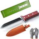 Gardening Hori Hori Garden Knife - Gardening Knife,Soil Kniver, Serrated Side Weeding,Digging,Garden Knives With Sheath,Full Tang Hori Hori