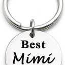 XYBAGS Mothers Day Christmas Birthday Gifts for Mimi, Metal Pendant Keychain Key Tag for Grandma, Best Mimi Ever