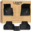 LASFIT Floor Mats Fit for BMW X3 2011-2017 & BMW X4 2015-2018 xDrive28i, xDrive28d, xDrive35i, M40i, Custom Fit TPE All Weather Waterproof Floor Liners Front & Rear Rows Car Mat, Black