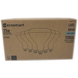 Ecosmart 75w LED BR40 Dimmable Floodlights Daylight 6-Pack