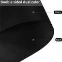 Leather Table Cover,1.8mm Thick,42x90 Inch Table Protector,Table Protector for Dining Room Table,Dining Table Cover,Padded Table Protector.(Black+Black,42x90)