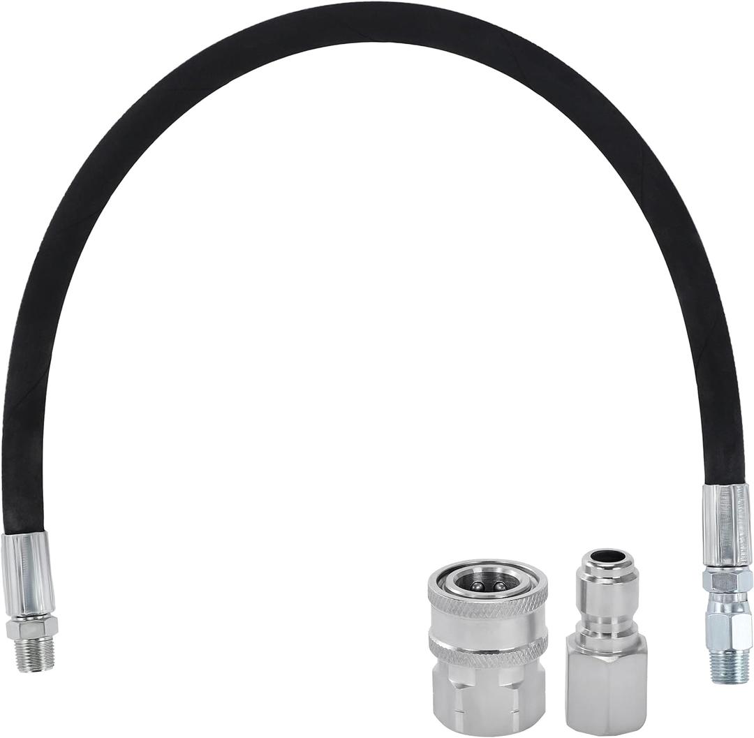 Tool Daily Pressure Washer Whip Hose with Swivel, Hose Reel Connector for Pressure Washing with Power Washer Adapter Set, 2 FT