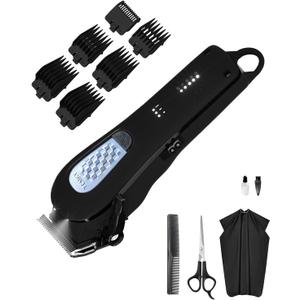 Hair Clippers for Men Cordless&Corded Barber Clippers for Hair Cutting & Grooming Professional Hair Trimmer for Men Rechargeable Hair Trimmer Kit for Household(Black)