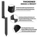 Fence Post Repair Kit, 1 Pc Heavy Duty Fence Post Anchor Ground Stakes, for Broken/Leaning/Rotted Wood Fence Post, Rustproof Steel Mender with Easy Installation, Black