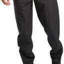 Spyder Mens Rain Pants - Waterproof Hiking Pants for Men, Lightweight Windproof Tactical Outdoor Gear with Elastic Waistband (28, Black)