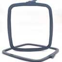 Nurge Square Embroidery Hoop - Plastic Cross Stitch Frame for Needlepoint & Embroidery - Adjustable Craft Hoop - Anthracite - No:4 (Large)
