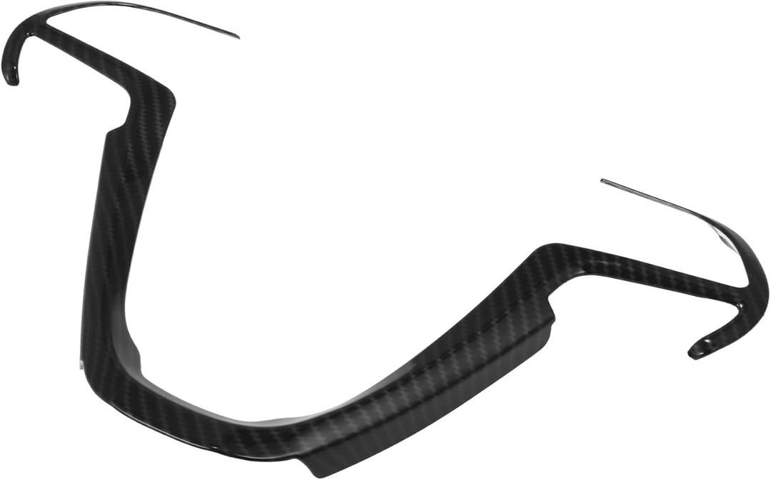 X AUTOHAUX ABS Plastic Carbon Fiber Pattern Black Interior Steering Wheel Cover Trim for Jeep Cherokee KL Grand Cherokee 2014-2020 Inner Decoration Auto