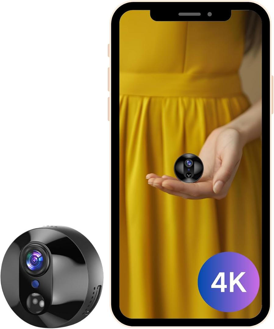 Hidden Camera - WiFi Spy Camera,2K HD - Wireless Mini Camera, APP Control, AI Motion Dectection, SD Card & Cloud Storage, Auto Night Vision, Small Camera,Nanny Cam Hidden Cameras