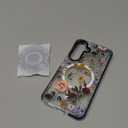 Lotadilo for Samsung Galaxy S24 Case for Women - Girls Cute Design Compatible with Magsafe Magnetic Ring Holder Stand Retro Flower Phone Covers Aesthetic Girly TPU Funda for S24