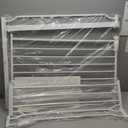 BalanceFrom Easy Walk-Thru Baby and Pet Safety Gate with Hold-Open and Auto-Close  Adjustable Steel Barrier for Stairs, Doorways, and Hallways, No Drilling Installation (36-inch Tall, White)