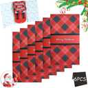 6Pcs Handmade Waterfall Christmas Giftcard Booklet, Money Envelopes for Cash, Pull-out Design Merry Christmas Cards DIY Giftcard Booklet, Holiday Party Christmas Gifts Card Book Supplies