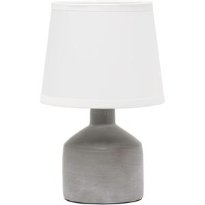 Simple Designs LT2080-GRY Mini Bocksbeutal Concrete Table Lamp, Gray