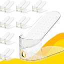 Shoe Slots Organizer, 15 Pack - Adjustable Shoe Stacker for Closet Storage, Clear Double Layer Space Saver, Durable and Stackable Shoe Holder for Sneakers Heels and Flat