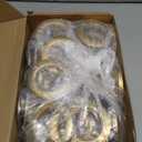 50-Pack Curtain Grommets, 1-9/16"(40mm) Inner Diameter Plastic Curtain Rings Clip Eyelet Rings Nanoscale Low Noise Roman Ring for Windows/Fabric, Home Drapes Grommets [Matte Gold]