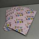 6 x RiukRaiu Valentine's Day Wrapping Paper for Men Women - Pink Gift Wrap Balloon Heart Envelope for Romantic Lovers Wedding - 4 Folded Sheets 28 X 40 Inch, Easy to Store