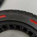 60/70-6.5 Solid Tire 10 Inch 10x2.5 for Segway Ninebot Max G30 G30P G30LP Gotrax G5 G6 Electric Scooters, Puncture-proof, Tubeless Rubber Tires Front or Rear Replacement, 2pc (Red)