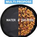 Portable Dog Bowls with Clasp,Foldable Outdoor Dog Water Bowls Leak Proof Pet Feeding Dish Hiking Accessories for Camping Traveling Walking (Pink)