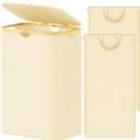 SpaceAid Double Laundry Hamper 2 Section with Lid and Removable Laundry Bags, 160L Clothes Basket with Bamboo Handles, Large Collapsible Hamper for Bedroom, Bathroom, Dorm, Laundry Room - Beige