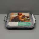 Kitcom Nonstick Roasting Pan with Rack, 16 Inch x 11.5 Inch Rectangular Roaster Set for Roasting Turkey, Chicken, Meat and Veggies, Gray