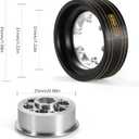 COOWOO Brass RC Wheel Rings, Internal Clamp Beadlock Rings Upgrade Parts for 1/18 TRX-4M RC Crawler Cars with 1.0 Wheels, Compatible with Stock Tires, Set of 4, Black